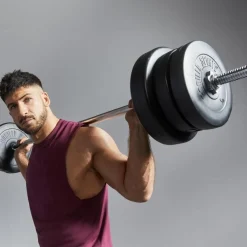 Langhantel Set Kunststoff 70 kg mit Sternverschlüssen