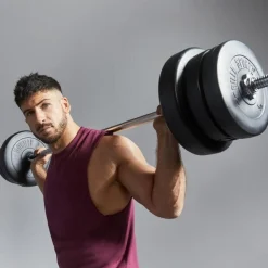 Langhantel Set Kunststoff 100 kg mit Sternverschlüssen