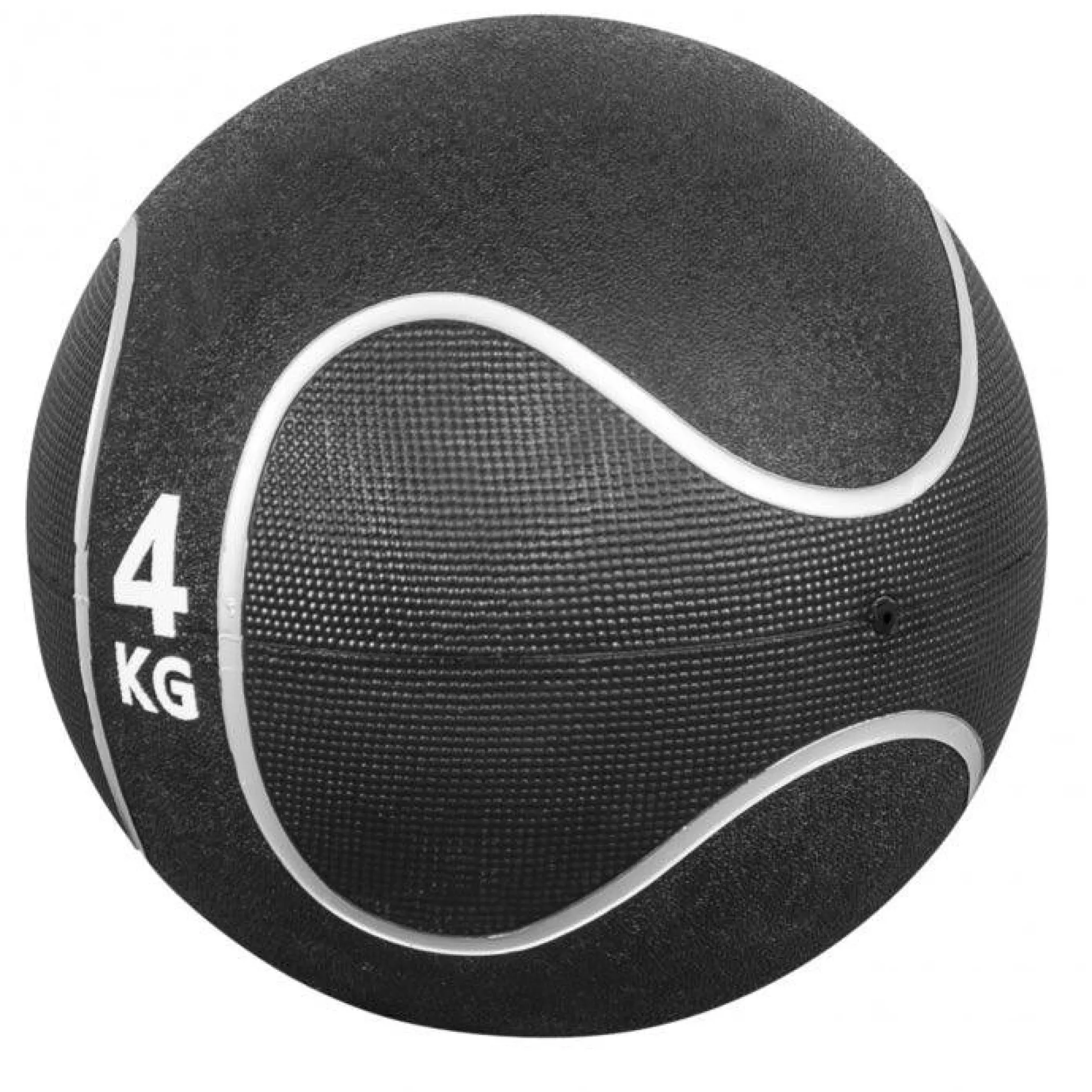 Medizinball aus Gummi Schwarz/Silber 1 - 10 kg