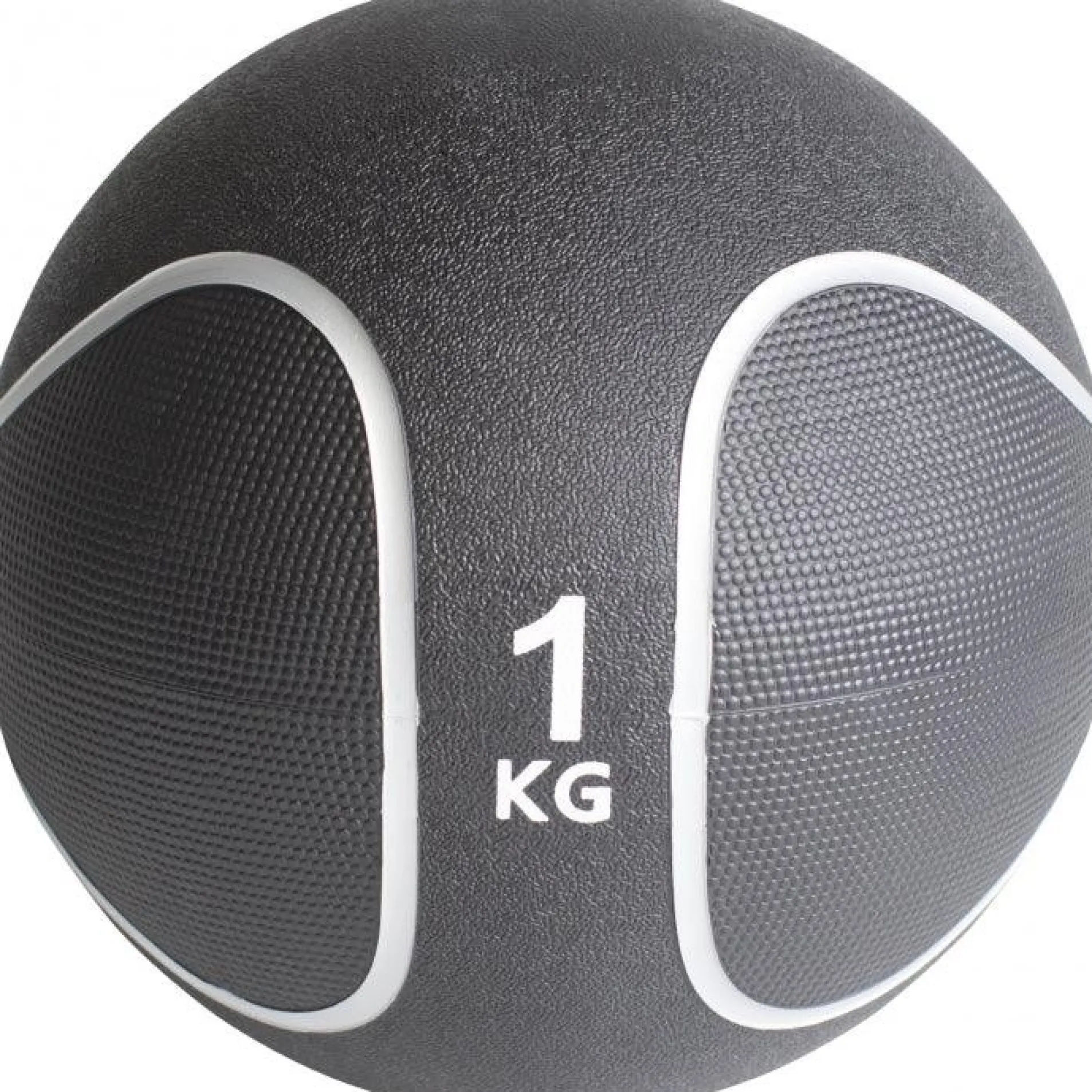 Medizinball aus Gummi Schwarz/Silber 1 - 10 kg