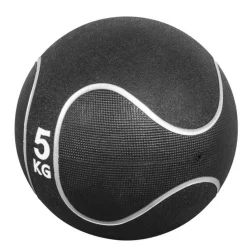 Medizinball aus Gummi Schwarz/Silber 1 - 10 kg
