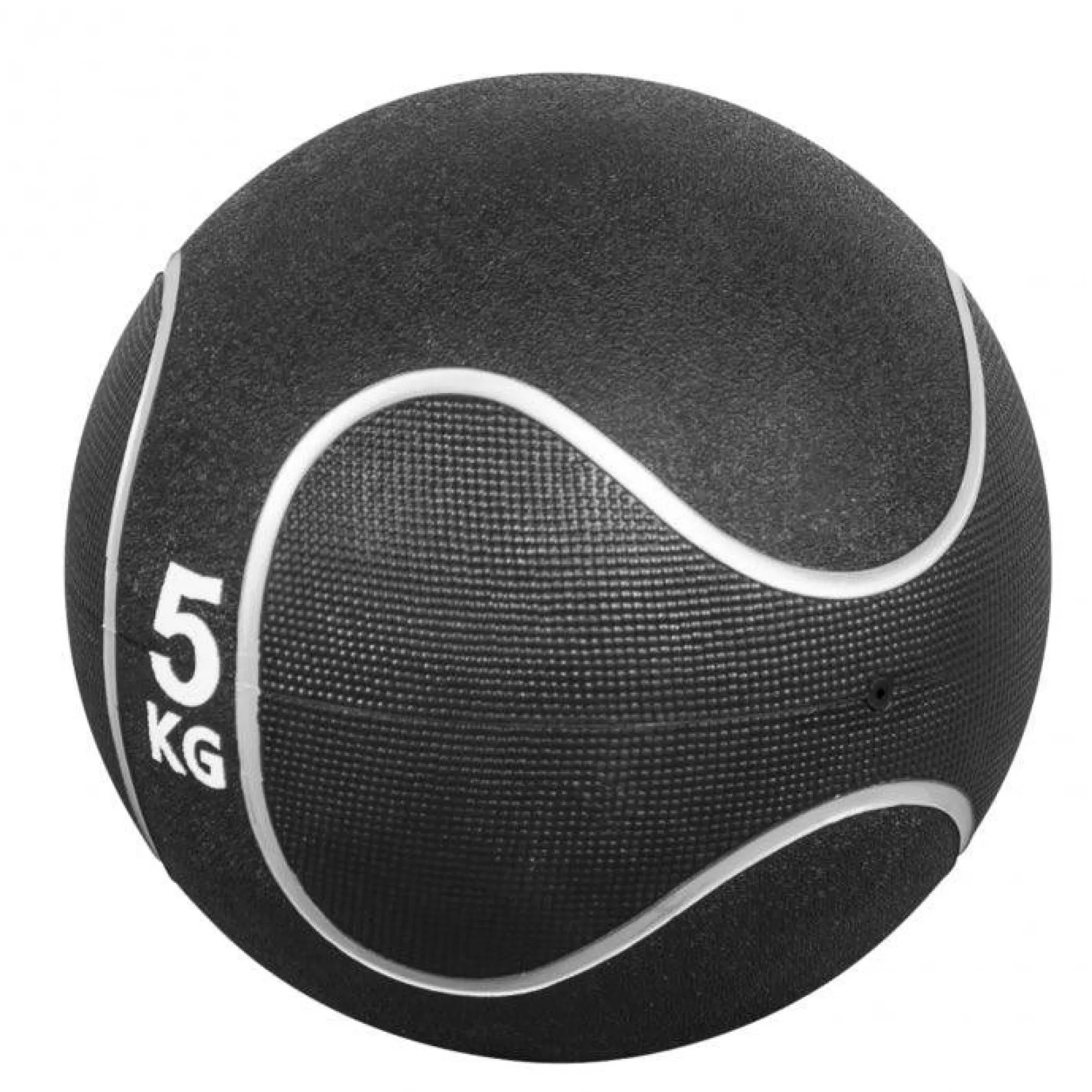 Medizinball aus Gummi Schwarz/Silber 1 - 10 kg