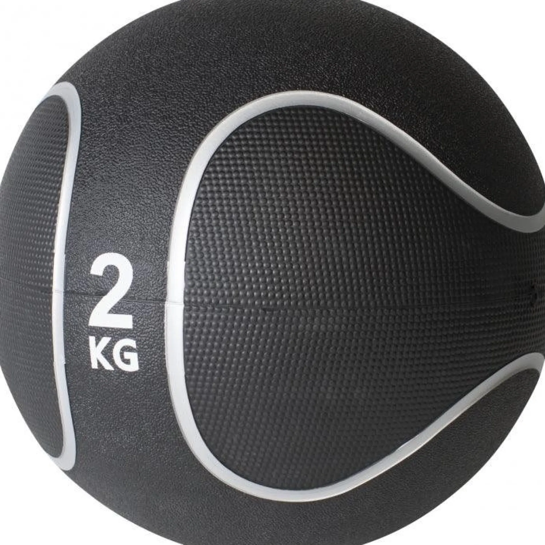 Medizinball aus Gummi Schwarz/Silber 1 - 10 kg