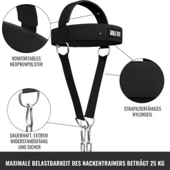 Nackentrainer gepolstert inkl, Kette und Karabinern