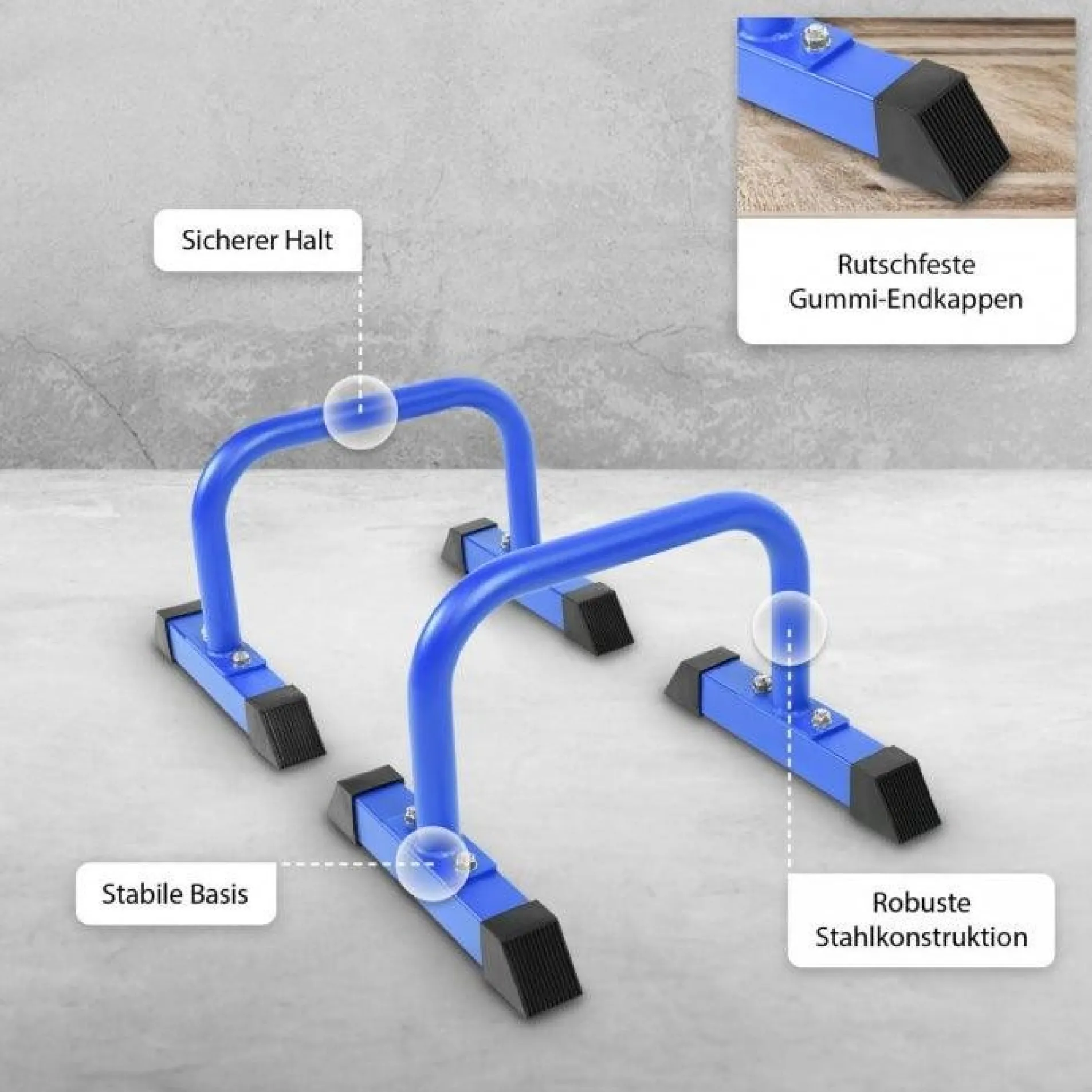 Parallettes Liegestützgriffe 2er Set 30 cm