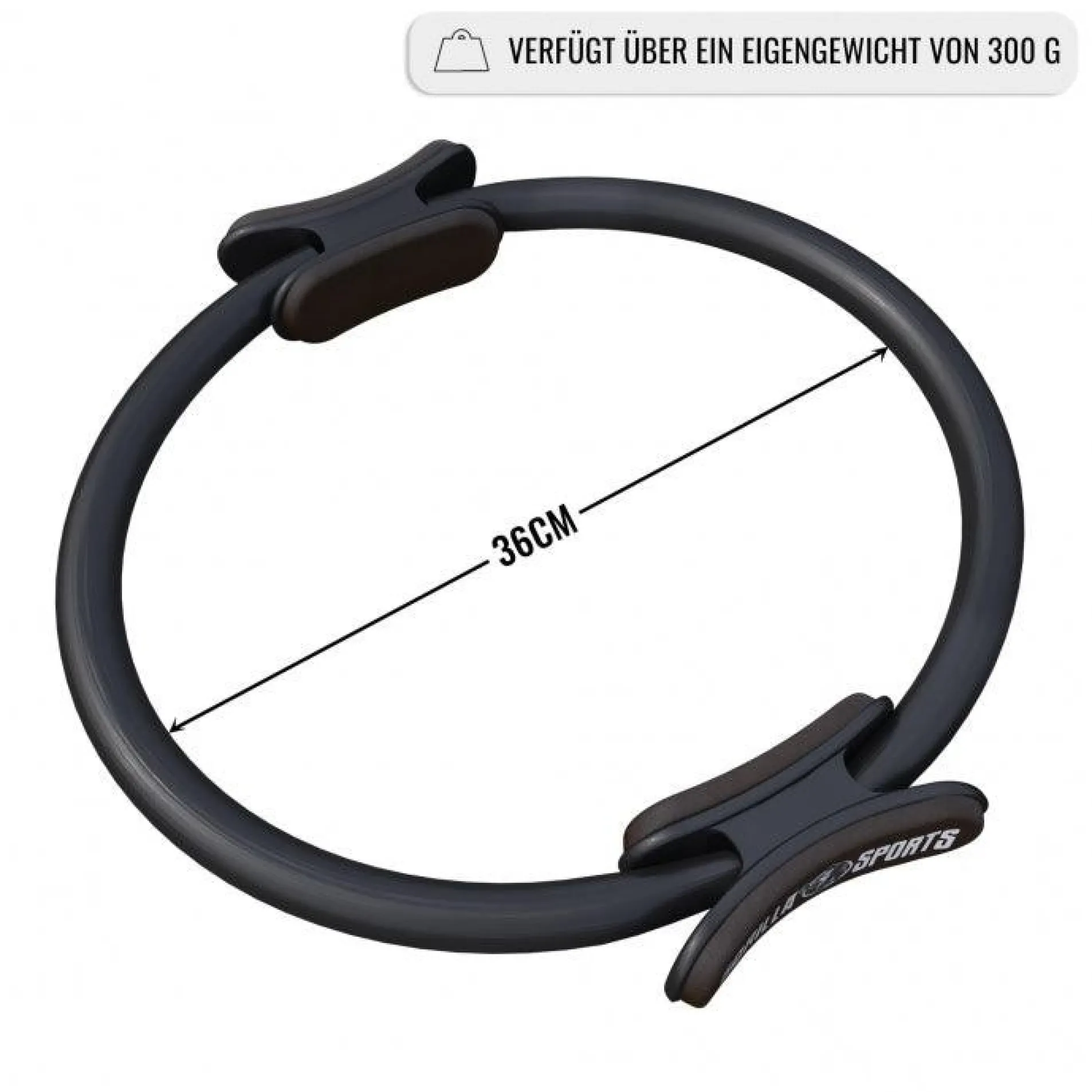 Pilates Ring rutschfest 36 cm inkl, Anleitung und Tragebeutel