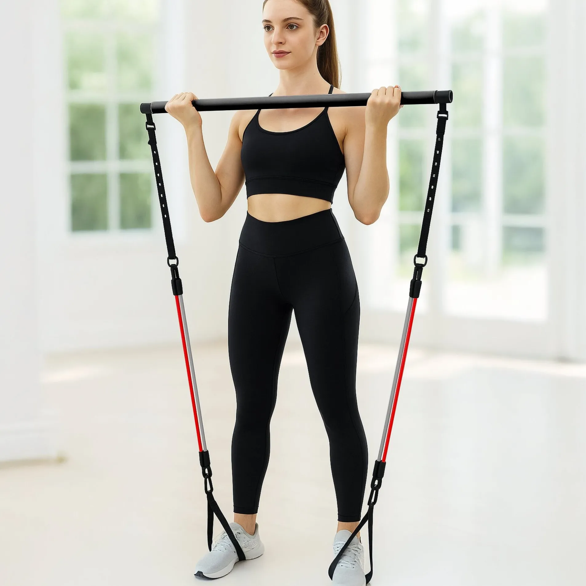 Pilates Set inkl, Stange und Widerstandsbänder