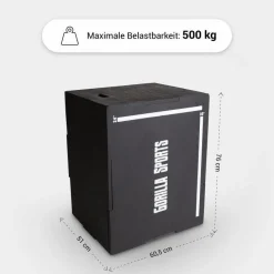 Plyo Box aus Holz schwarz 61 x 51 x 76 cm