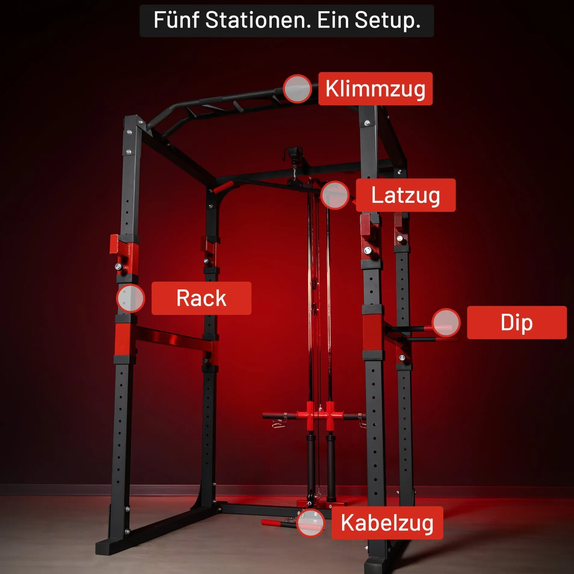 Power Rack mit Kabelzug