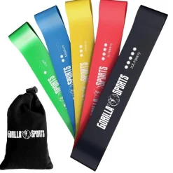 Resistance Band 5er Set aus Latex inkl, Tragebeutel