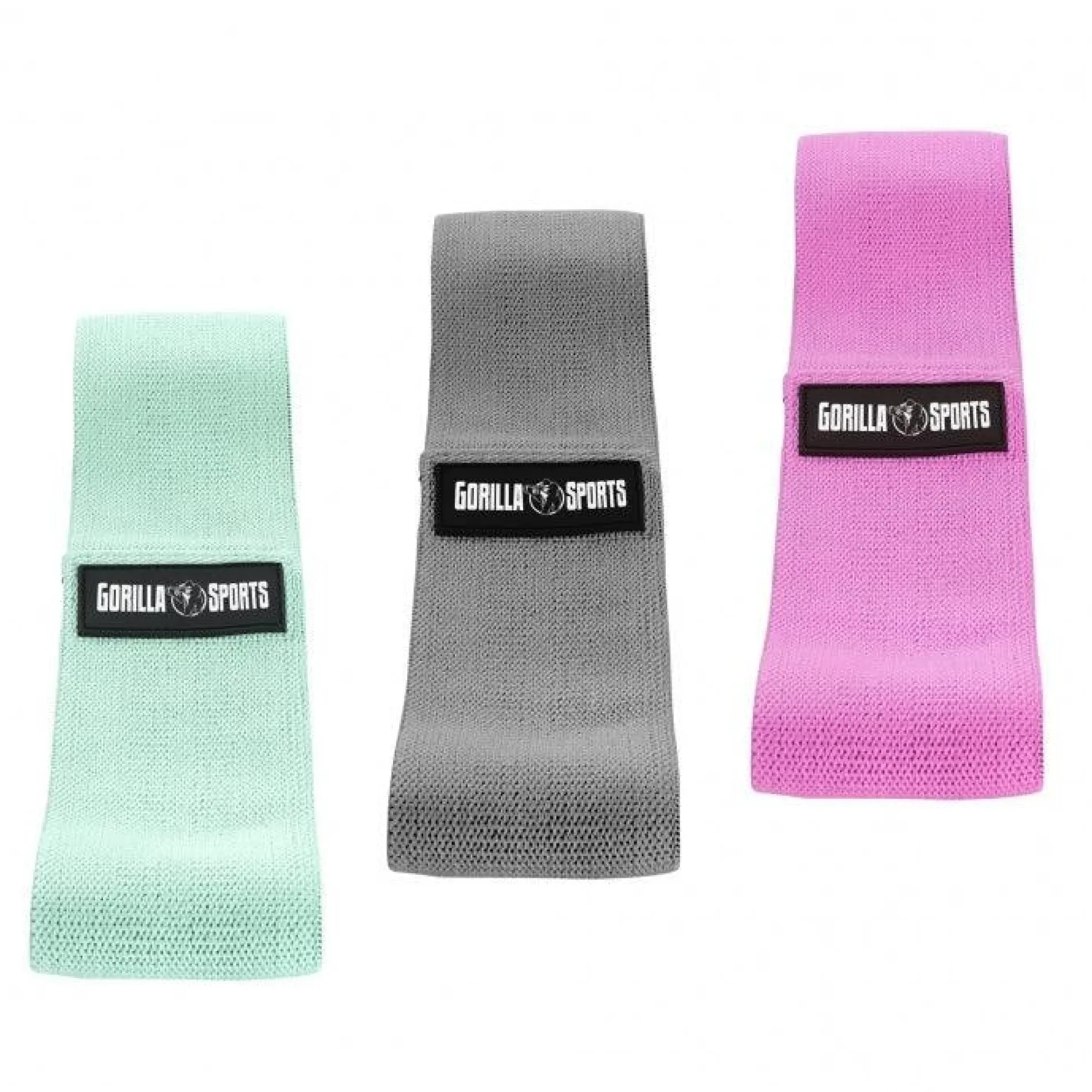 Resistance Band 3er Set aus Stoff inkl, Tragebeutel