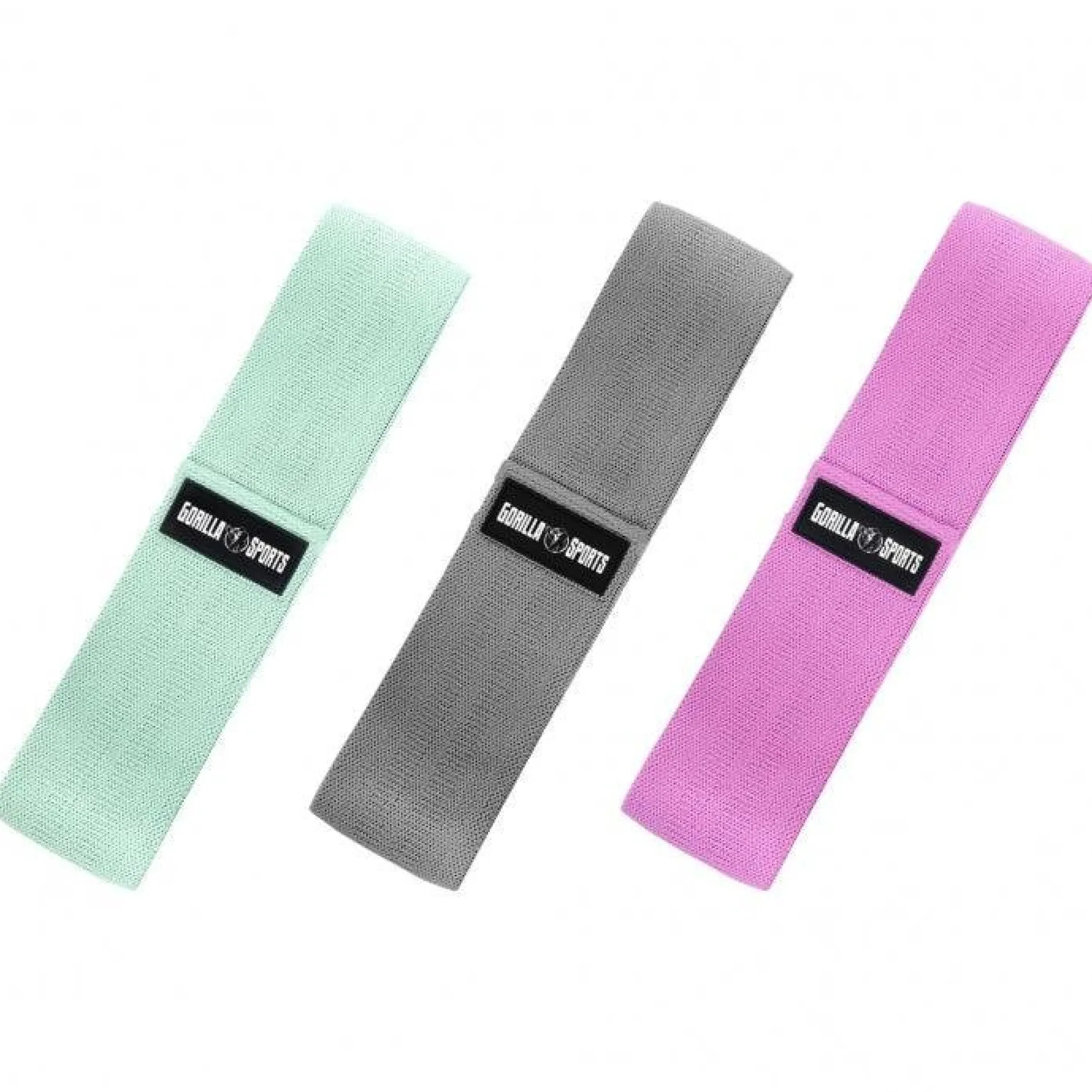 Resistance Band 3er Set aus Stoff inkl, Tragebeutel
