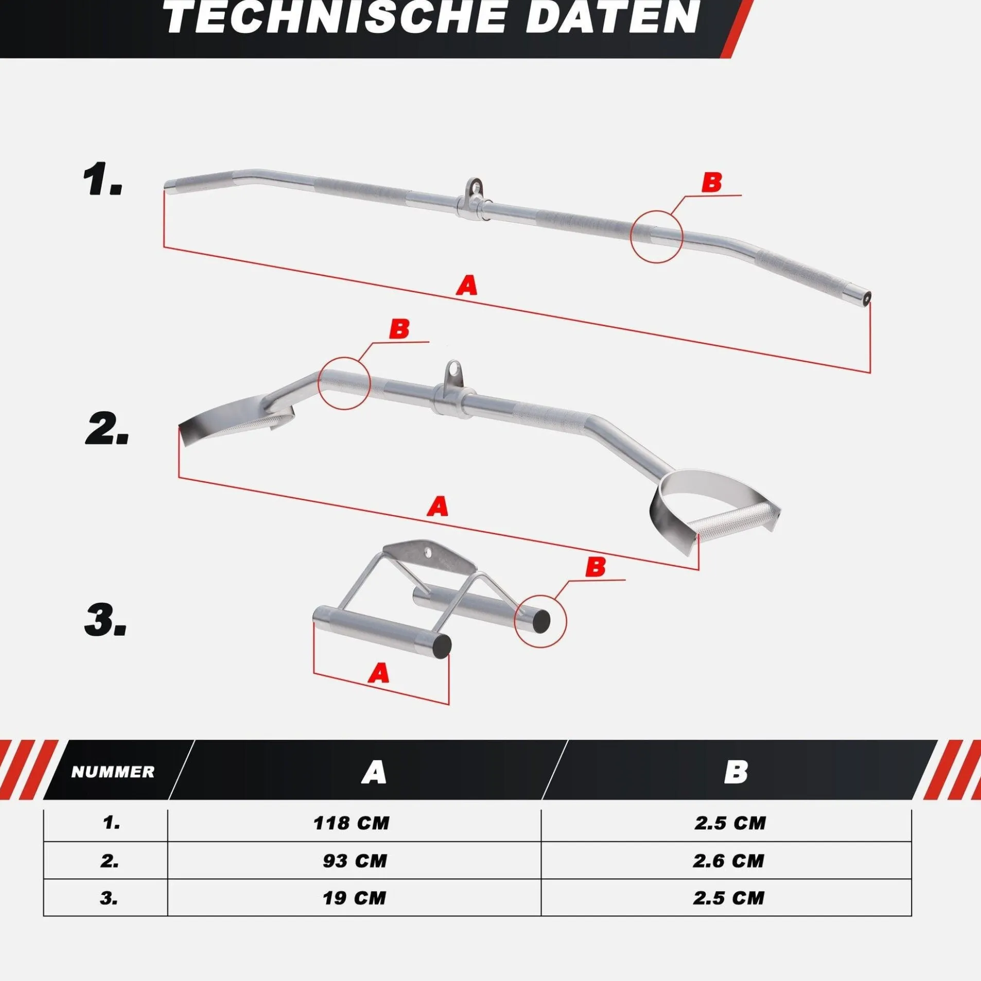 Rudergriff 3er Set
