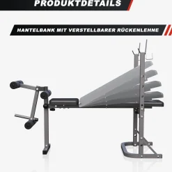 Schrägbank E-Series mit Ablage inkl, Beinstrecker