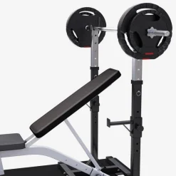 Schrägbank mit Squat Rack inkl, Langhantel Set 75 kg
