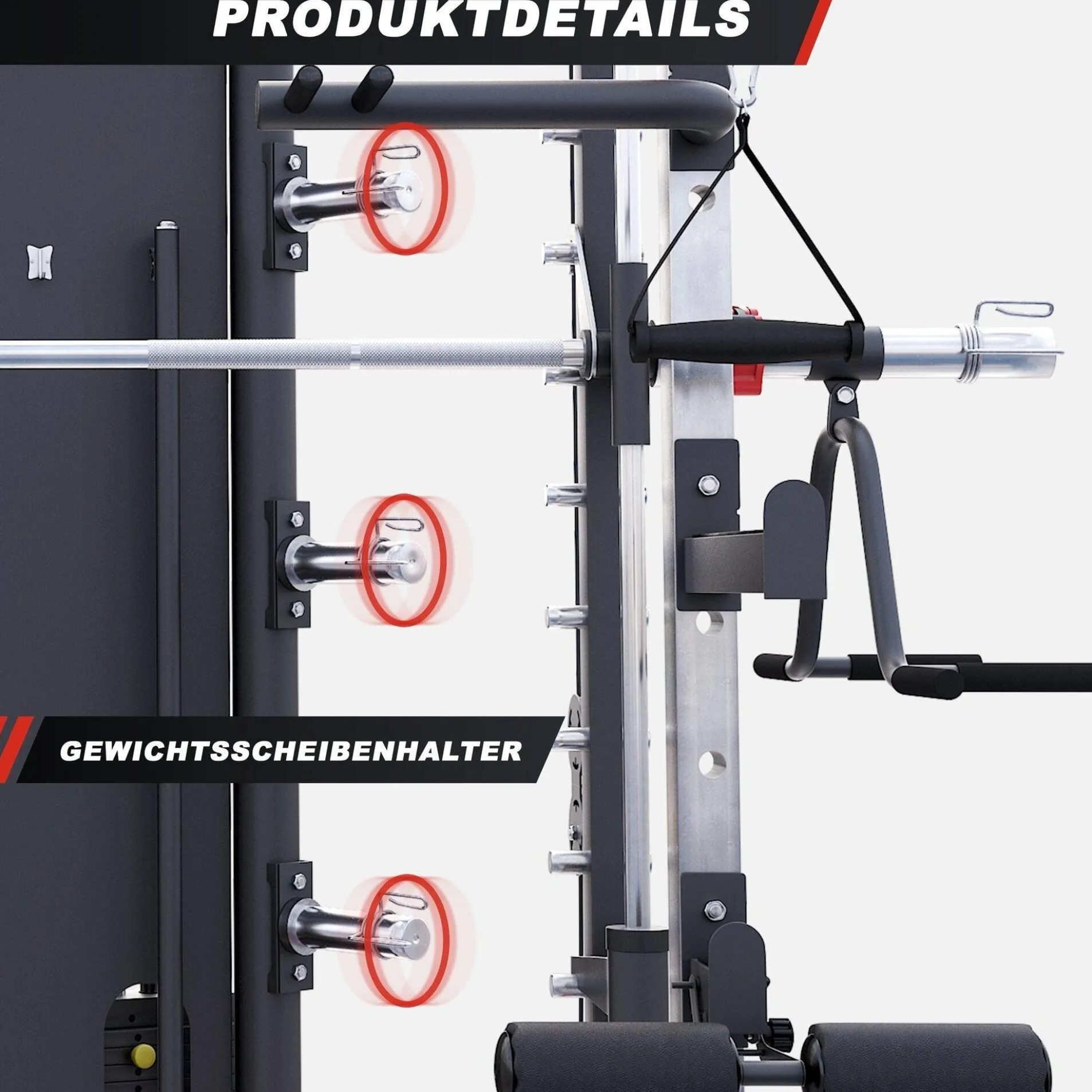 Smith Machine mit Steckgewichten