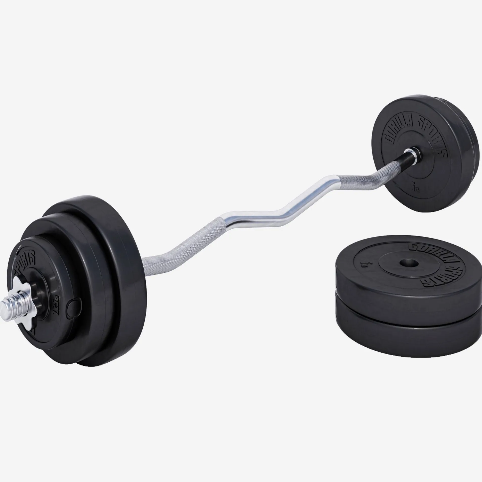 Squat Rack Hantelständer Set inkl, Curlset Kunststoff 35 kg