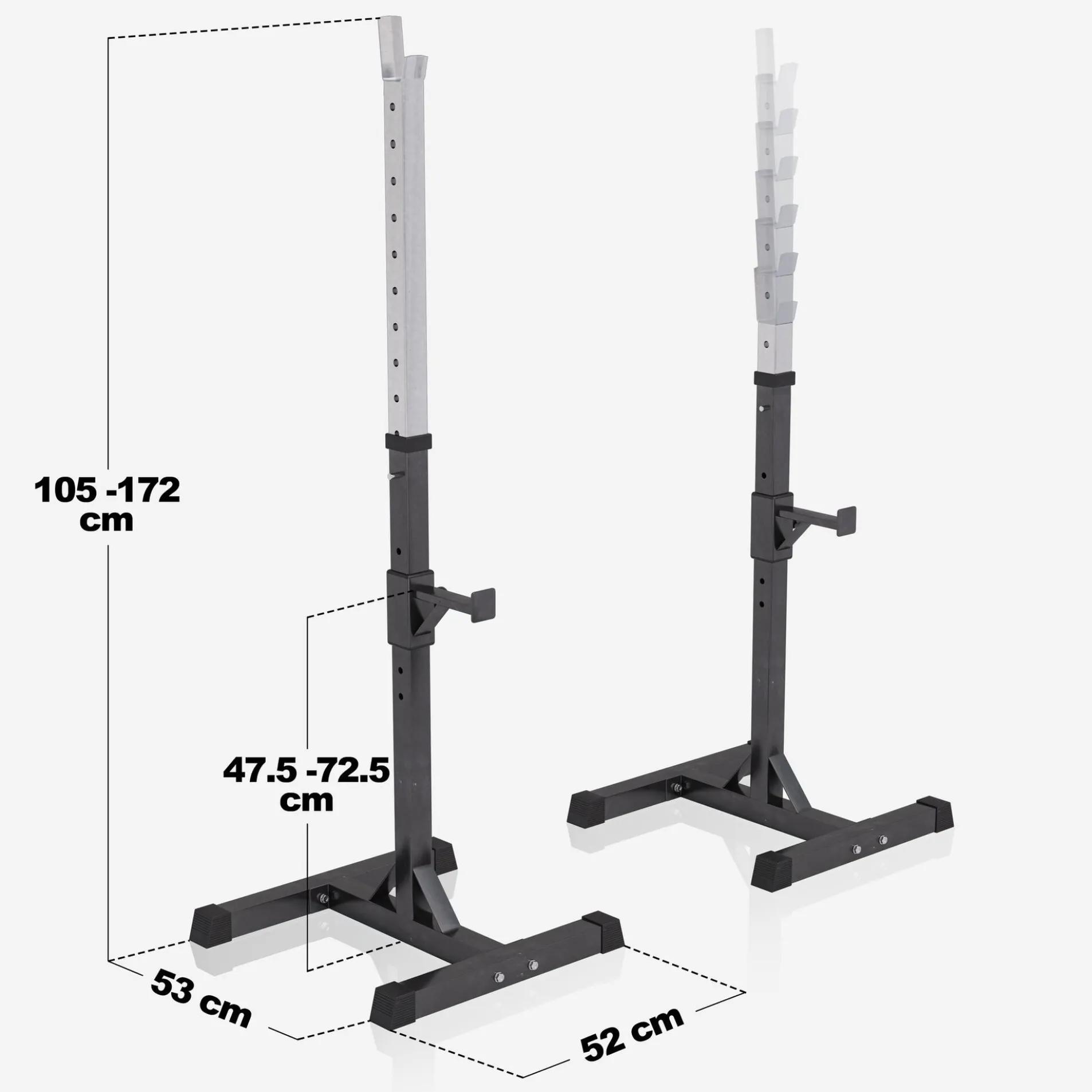 Squat Rack Hantelständer Set inkl, Curlset Kunststoff 35 kg