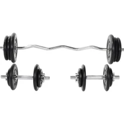 SZ-Curlset Gummi 70 kg mit Sternverschlüssen