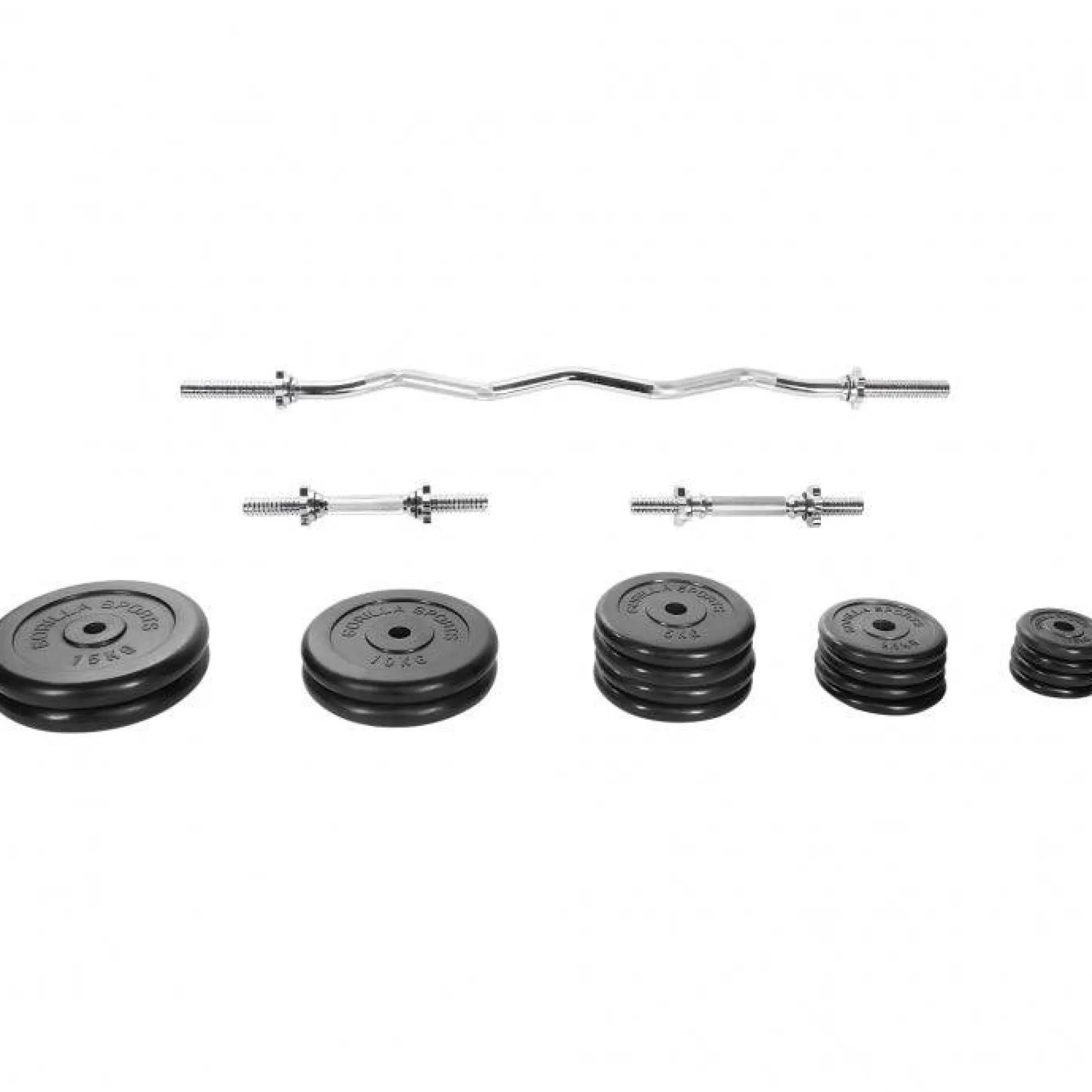 SZ-Curlset Gummi 70 kg mit Sternverschlüssen