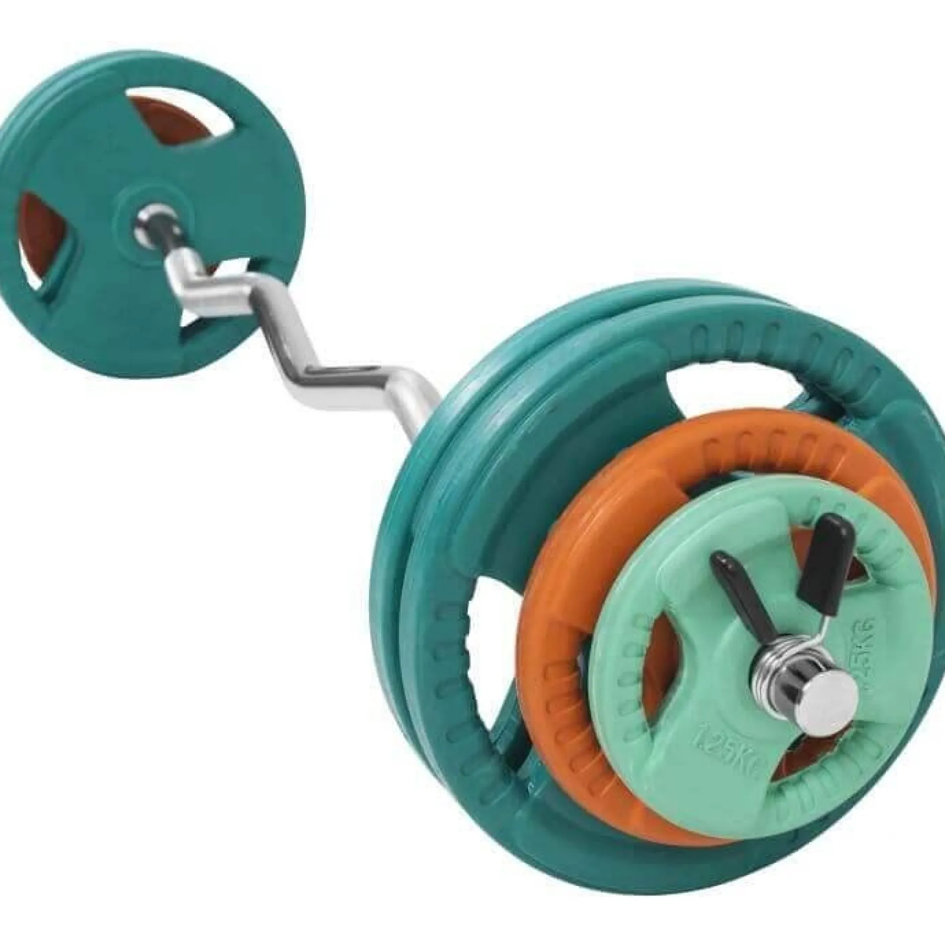 SZ-Curlset Gummi Gripper 35 kg mit Verschlüssen