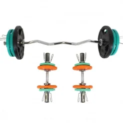 SZ-Curlset Gummi Gripper 75 kg Olympia mit Verschlüssen