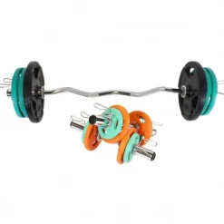 SZ-Curlset Gummi Gripper 75 kg Olympia mit Verschlüssen