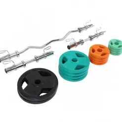 SZ-Curlset Gummi Gripper 75 kg Olympia mit Verschlüssen