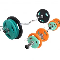 SZ-Curlset Gummi Gripper 75 kg Olympia mit Verschlüssen