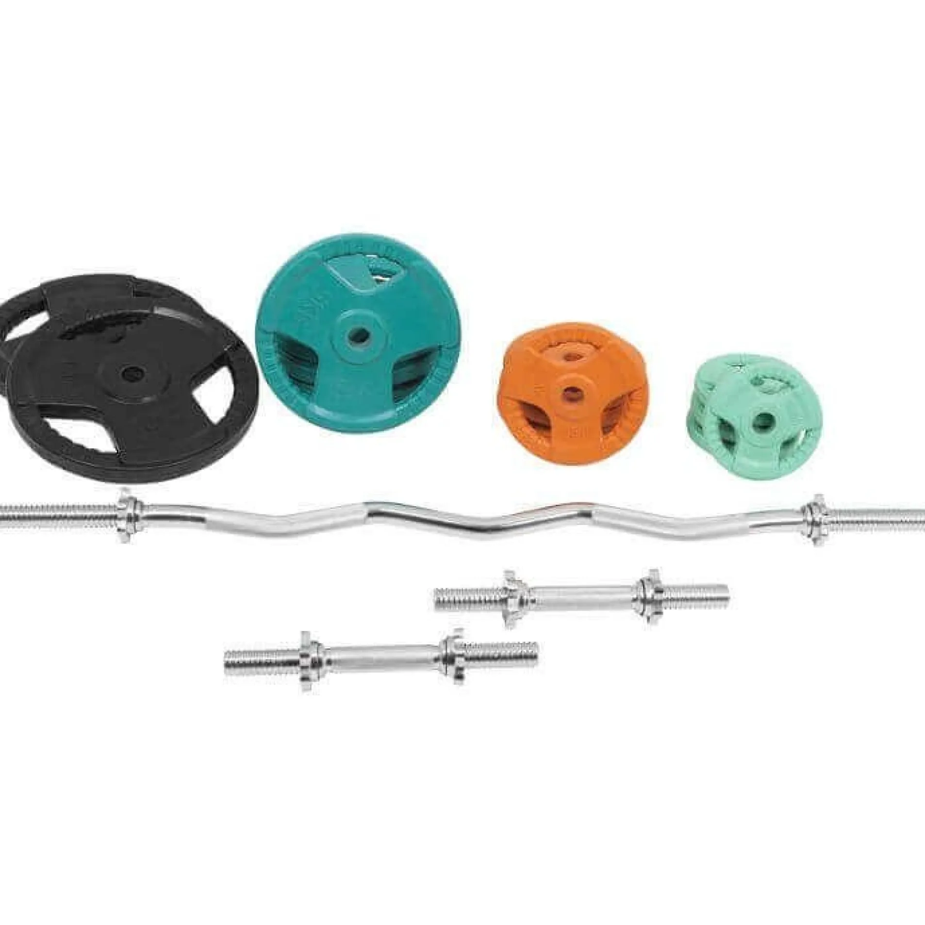 SZ-Curlset Gummi Gripper 70 kg mit Verschlüssen