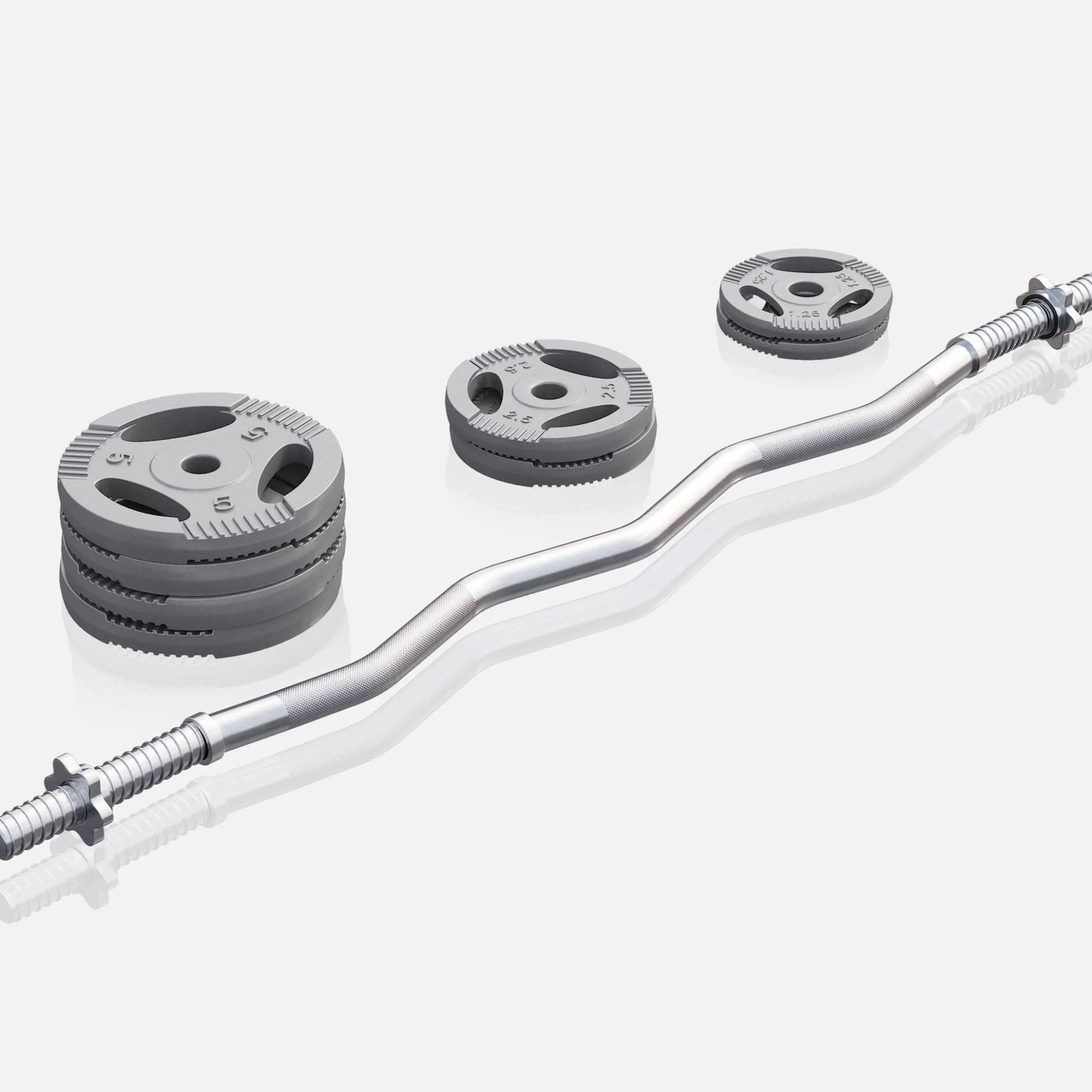 SZ-Curlset Gusseisen Gripper 35 kg mit Sternverschlüssen
