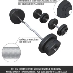 SZ-Curlset Kunststoff 70 kg mit Verschlüssen