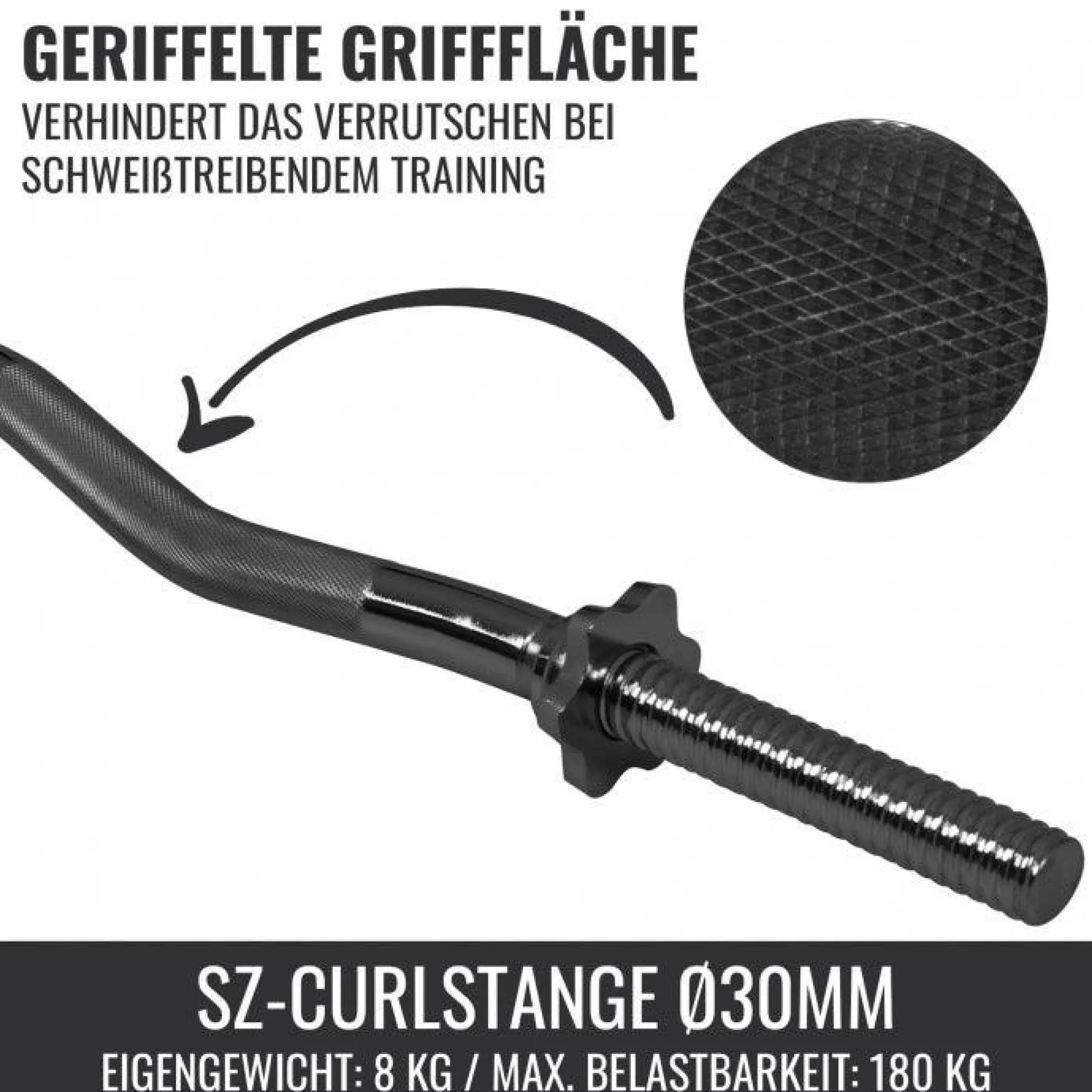 SZ-Hantelstange 120 cm mit Sternverschlüssen