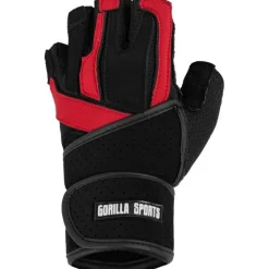 Trainingshandschuhe inkl. Gelenkbandage Schwarz/Rot
