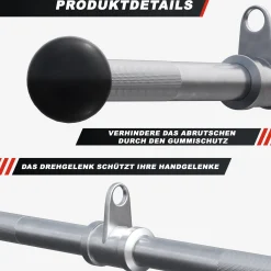 Trizeps- und Bizepsstange mit Gummi Ballen