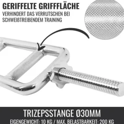 Trizepstrainer Set Kunststoff 35 kg mit Sternverschlüssen