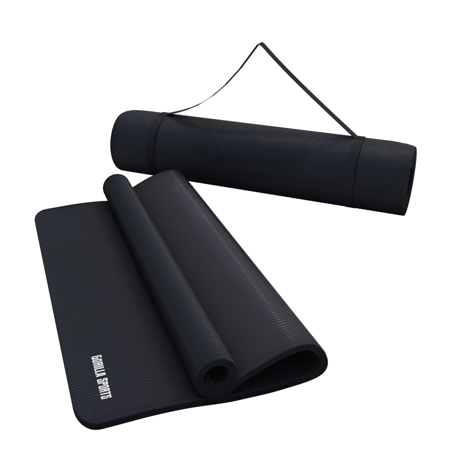Yogamatte mit Tragegurt 190 x 60/100 x 1,5 cm